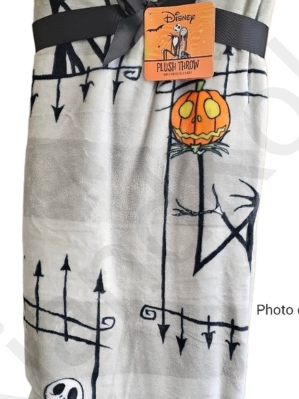 Disney Plush Throw Blanket - White, Black, Orange